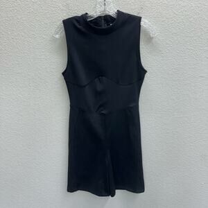 Good American One Piece Women's Size L Black Scuba Romper Swim New